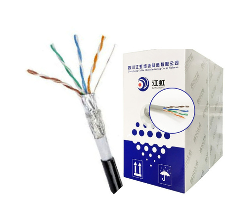 Куртка двойника кабеля ethernet SFTP КАБЕЛЯ LAN LSZH 4 пары Cat5e SFTP MDPE